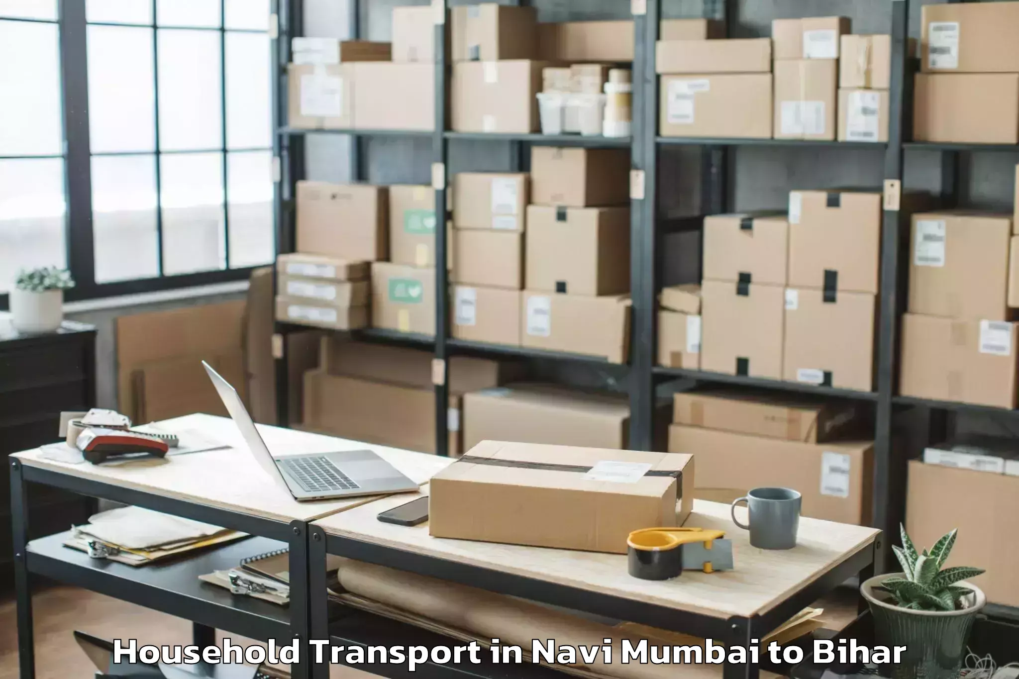 Expert Navi Mumbai to Lauriya Nandangarh Household Transport